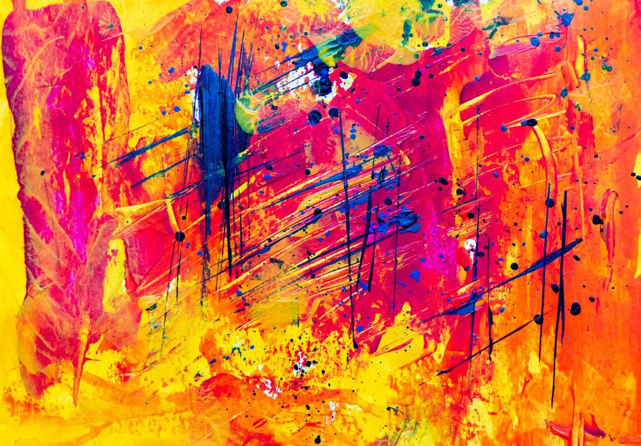 Service Energetic abstract art with bold colors and dynamic brushstrokes, perfect for modern design.